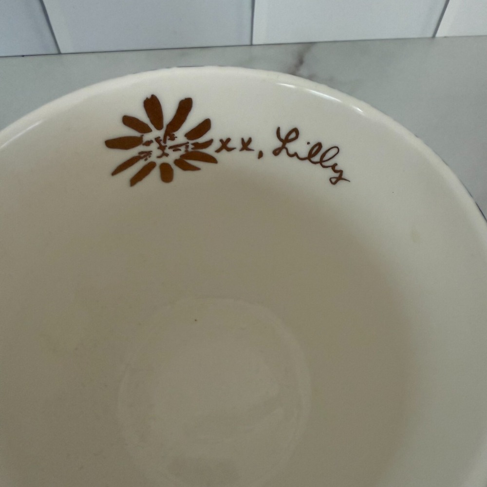 Lilly Pulitzer Ceramic Coffee Tea Cup Mug Tiger Lily Floral Set Of 2 Gold Handle - Picture 3 of 7